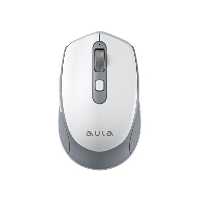 Aula AM204 Çift Modlu Bluetooth ve Kablosuz 1600DPI Şarj Edilebilir Optik Mouse Beyaz - 1