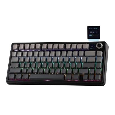 Aula F75 Max Mekanik RGB TKL Reaper Switch Kablosuz Makrolu Hot Swap Klavye Gri - 1