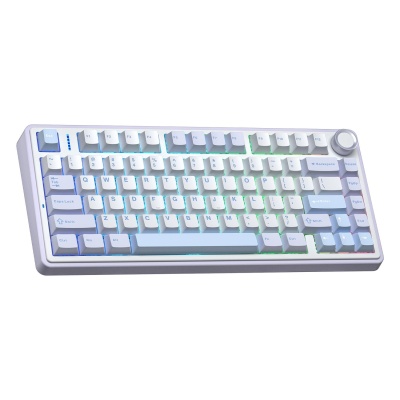 Aula F75 Mekanik RGB TKL Gray Switch Kablosuz Makrolu Hot Swap Klavye Buz Mavisi - 3