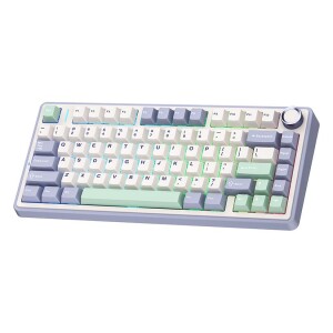 Aula F75 Mekanik RGB TKL Gray Switch Kablosuz Makrolu Hot Swap Klavye Pastel - 1