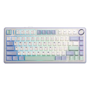 Aula F75 Mekanik RGB TKL Gray Switch Kablosuz Makrolu Hot Swap Klavye Pastel - 2