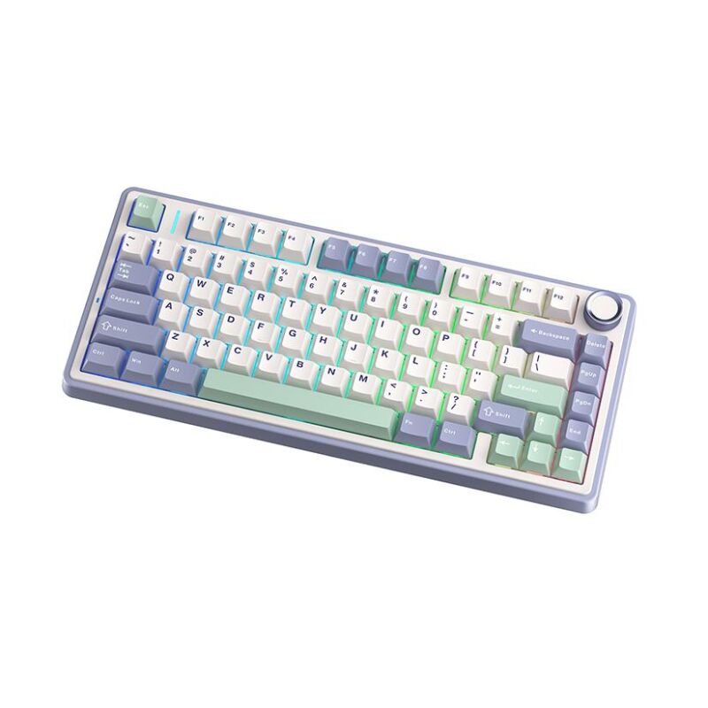 Aula F75 Mekanik RGB TKL Gray Switch Kablosuz Makrolu Hot Swap Klavye Pastel - 6