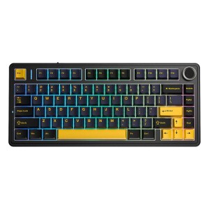 Aula F75 Mekanik RGB TKL Gray Switch Kablosuz Makrolu Hot Swap Klavye Siyah - 2