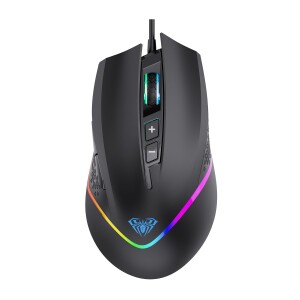 Aula F805 6400DPI RGB 7 Tuşlu Makro Optik Gaming Oyuncu Mouse - 1