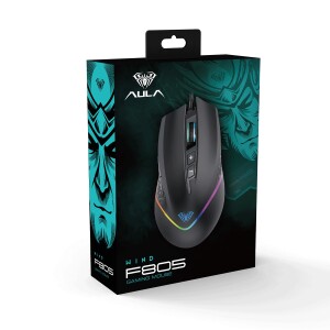 Aula F805 6400DPI RGB 7 Tuşlu Makro Optik Gaming Oyuncu Mouse - 8