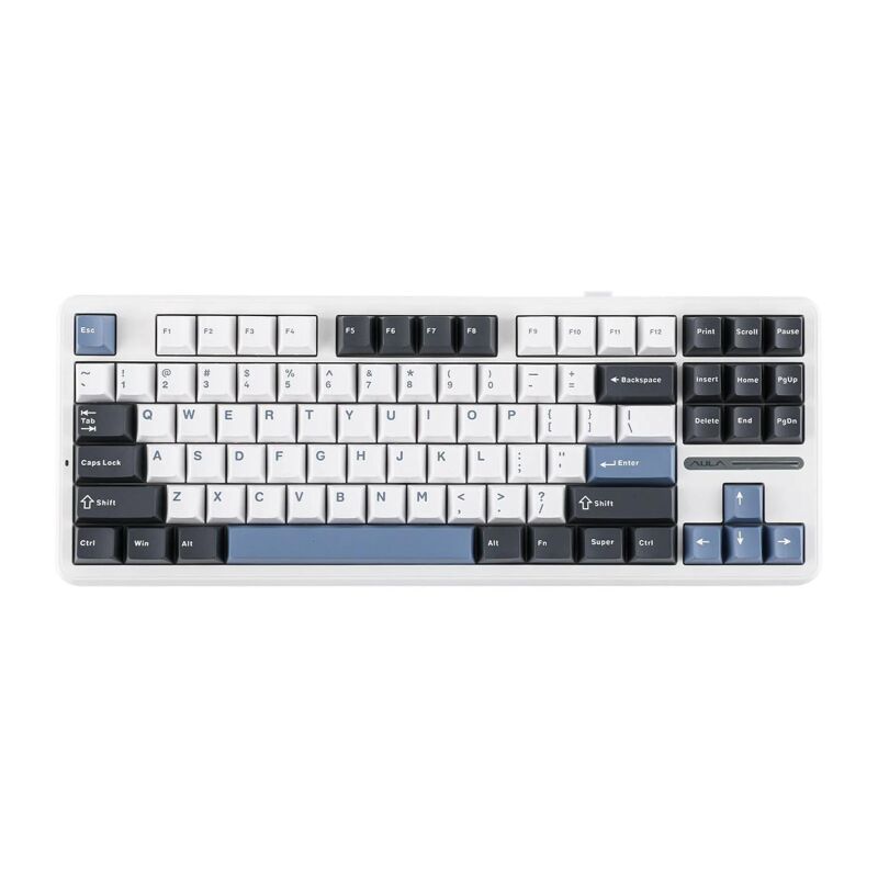 Aula F87 Mekanik RGB TKL Gray Switch Kablosuz Makrolu Hot Swap Klavye Beyaz - 1