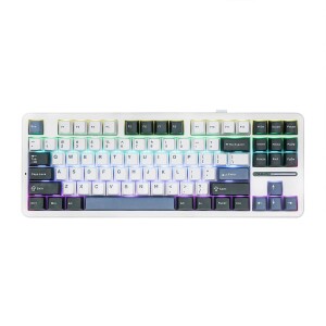 Aula F87 Mekanik RGB TKL Gray Switch Kablosuz Makrolu Hot Swap Klavye Beyaz - 3