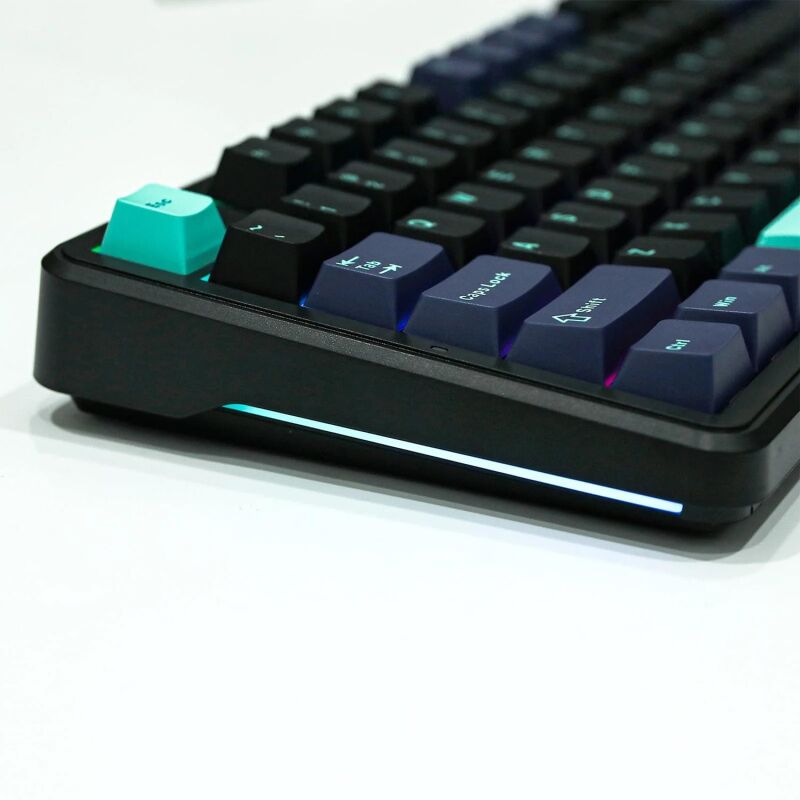 Aula F87 Mekanik RGB TKL Gray Switch Kablosuz Makrolu Hot Swap Klavye Siyah - 2