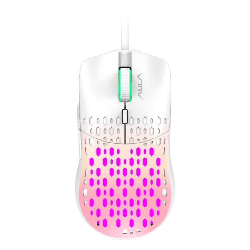 Aula S11 Pro 3600DPI RGB Optik Gaming Mouse Pembe - 1