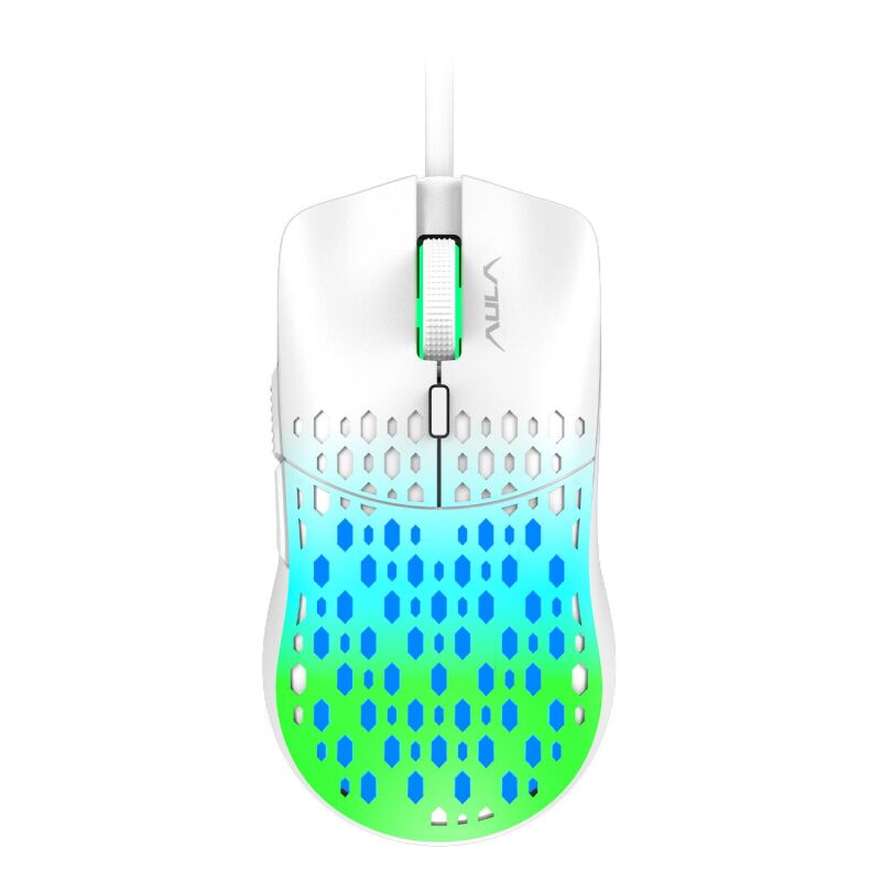 Aula S11 Pro 3600DPI RGB Optik Gaming Mouse Yeşil - 1