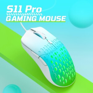 Aula S11 Pro 3600DPI RGB Optik Gaming Mouse Yeşil - 5