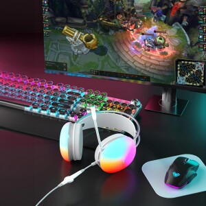 Aula S505 RGB USB Gaming Mikronfonlu Oyuncu Kulaklığı Yeşil - 6