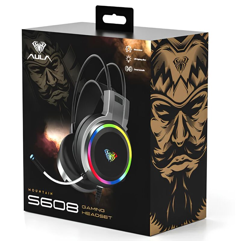 Aula S608 Rainbow 3.5mm + USB-A Gaming Oyuncu Kulaklığı - 4