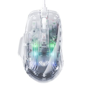 Aula S80 7200DPI 7 Tuşlu RGB Şeffaf Optik Oyuncu Gaming Mouse - 2