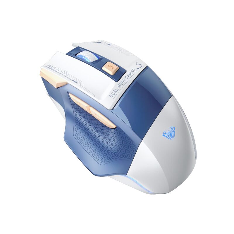 Aula SC550 4800DPI 7 Tuşlu Makrolu 2.4GHz Kablosuz Optik RGB Oyuncu Mouse Mavi - 2