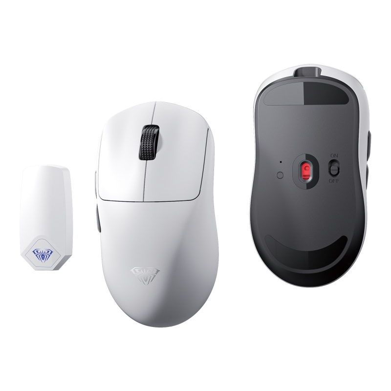 Aula SC800 Lightweight PAW3395 Sensor 26000 DPI 8000Hz Kablolu ve Kablosuz Gaming Oyuncu Mouse Beyaz - 2