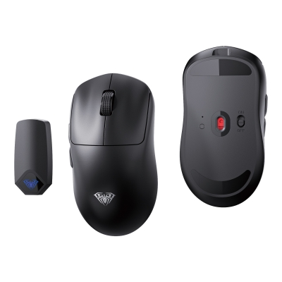 Aula SC800 Lightweight PAW3395 Sensor 26000 DPI 8000Hz Kablolu ve Kablosuz Gaming Oyuncu Mouse Siyah - 2