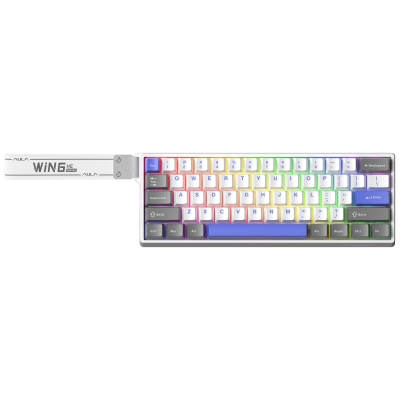 Aula Win60 He Max Manyetik Klavye Rapid Trigger Graywood Swtich 8000Hz RGB TKL Hot Swap Oyuncu Klavyesi Mavi - 4