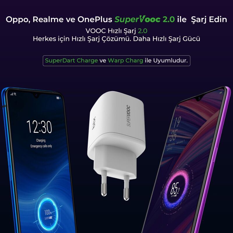 Bix 35W Gan SuperVooc 2.0 USB ve Type-C PD Hızlı Şarj Cihazı - 6