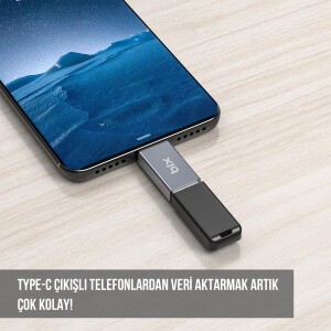 Bix ADP-01 Type-C to USB-A 3.0 Çevirici Dönüştürücü Adaptör - 7