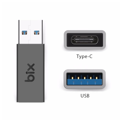 Bix ADP-03 USB-A 3.0 to Type-C 5A Hızlı Şarj Destekli Çevirici Dönüştürücü Adaptör - 4