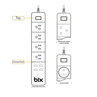 Bix BP-01 Wifi Akım Korumalı Hızlı Şarj Özellikli Akıllı Priz - 7