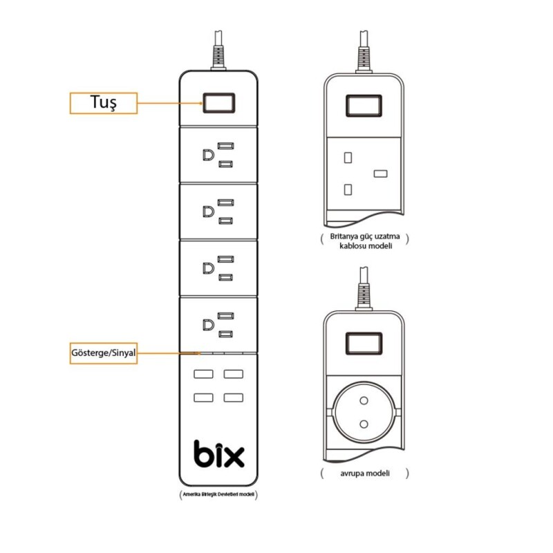 Bix BP-01 Wifi Akım Korumalı Hızlı Şarj Özellikli Akıllı Priz - 7