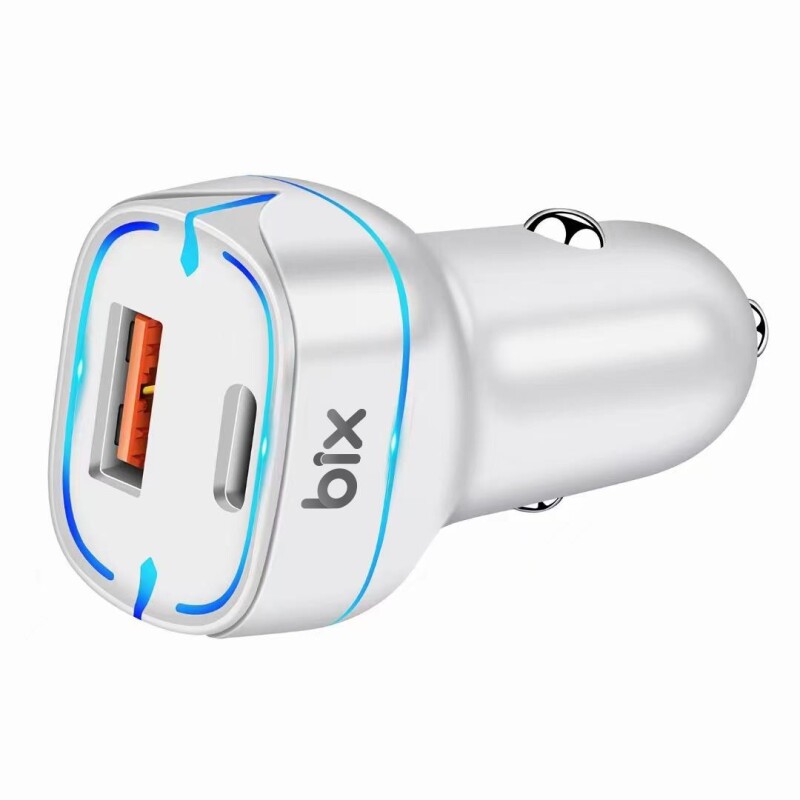 Bix BX-CCP36WT 36W QC 3.0 USB PD Araç İçi Hızlı Şarj Adaptörü Beyaz - 1