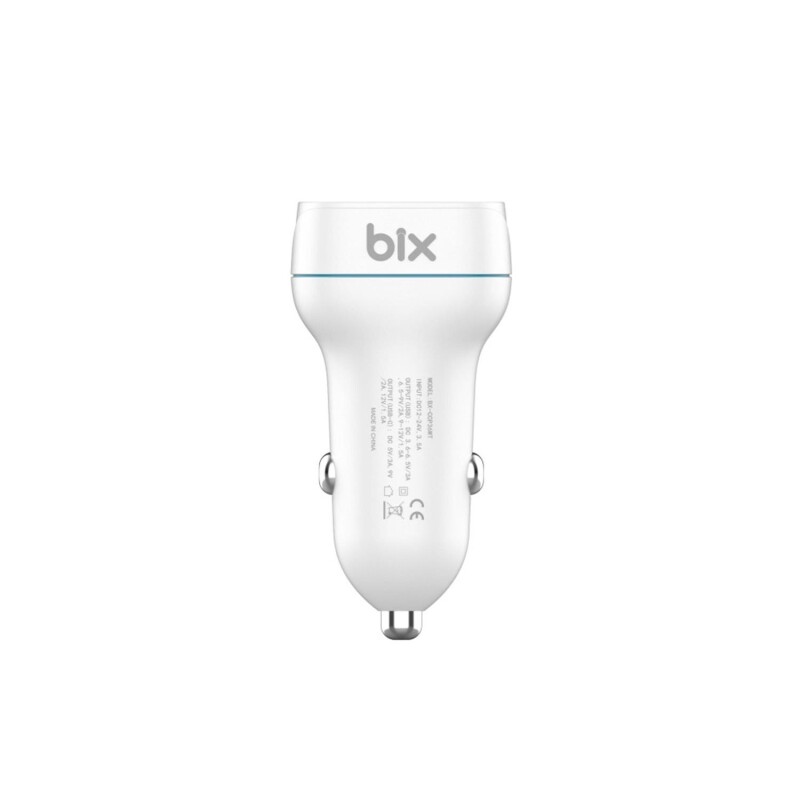 Bix BX-CCP36WT 36W QC 3.0 USB PD Araç İçi Hızlı Şarj Adaptörü Beyaz - 6