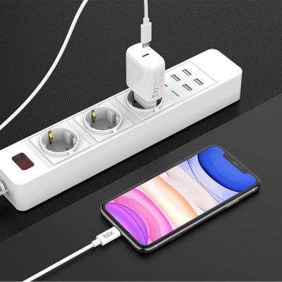 Bix BX-CL20TA 20W PD Hızlı Şarj Adaptörü + 3A USB-C'den Lightning Kablo - 9