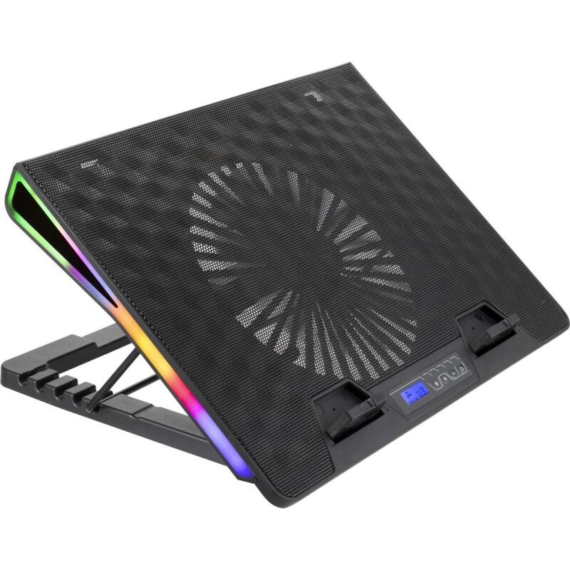 Bix BX-CP01G RGB Aydınlatmalı Dijital Kademeli Gaming Notebook Soğutucu - 1