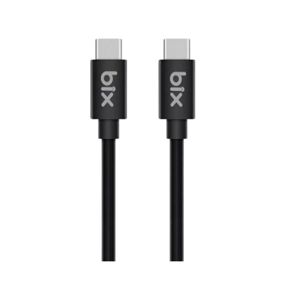 Bix BX-UC02C 60W Type-C to Type-C Hızlı Şarj ve Data Kablosu 1 Metre Siyah - 1