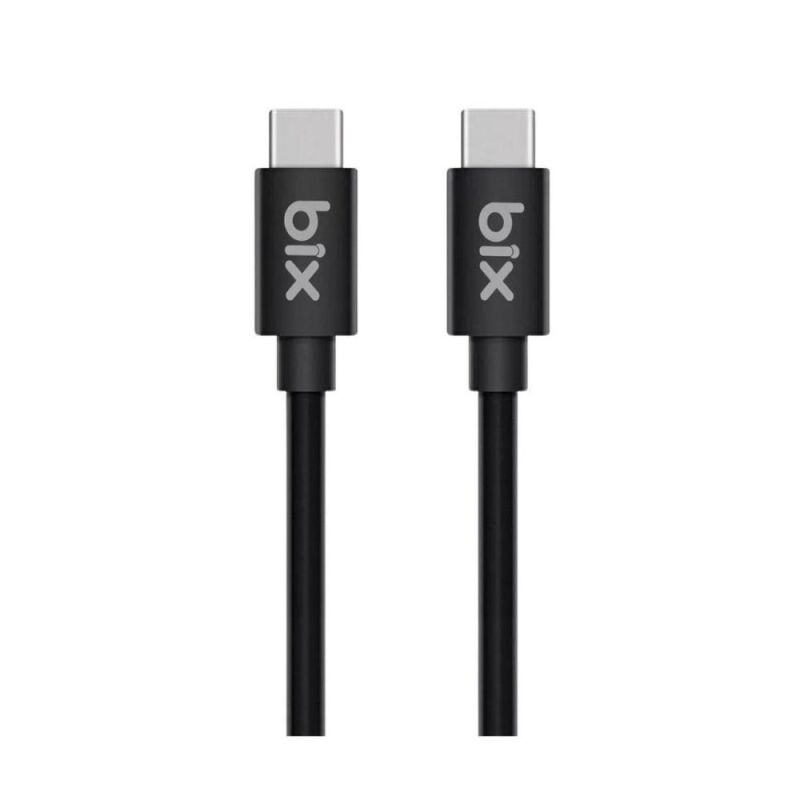 Bix BX-UC02C 60W Type-C to Type-C Hızlı Şarj ve Data Kablosu 1 Metre Siyah - 1