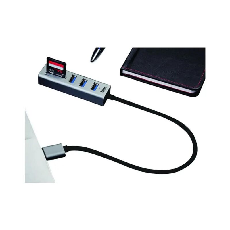 Bix BX04HB USB 3.0 Kart Okuyucu ve 3 Portlu Çoklayıcı Hub - 4