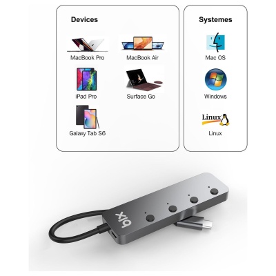 Bix BX20HB Type-C to 4 Port USB 3.2 Hub Çoklayıcı - 5