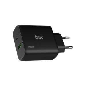 Bix BX2P65G 65W GaN USB-C + USB-A Şarj Aleti iPhone iPad PD PPS Type-C Hızlı Şarj Cihazı Siyah - 2