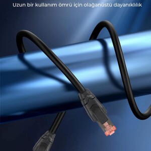 Bix Cat8 40Gbps Veri Aktarım 2000MHz STP Ethernet Kablosu 1 Metre - 4