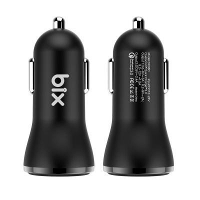 Bix Çift USB Çıkışlı QC 3.0 Araç Şarj Cihazı Beyaz - 6