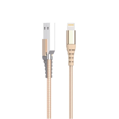 Bix Güçlendirimiş Apple Lightning Şarj ve Data Kablosu Gold - 1