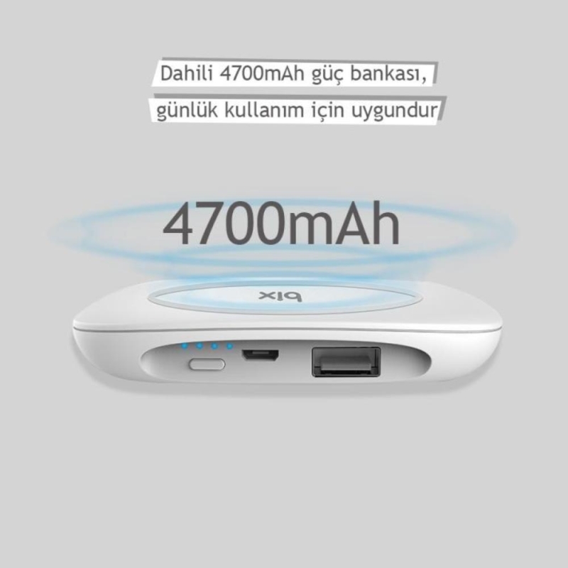 Bix Kablosuz Şarj Özellikli 4700 mAh Powerbank - 6