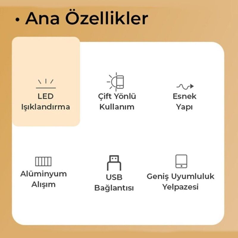 Bix Saiji Sunflower III LED Aydınlatmalı Esnek Telefon Tutucu 100 cm - 3