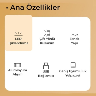 Bix Saiji Sunflower III LED Aydınlatmalı Esnek Telefon Tutucu 100 cm - 3