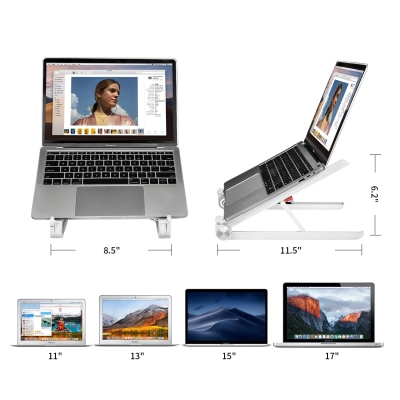 Bix Saiji X1 Alüminyum Notebook Laptop Standı Beyaz - 8