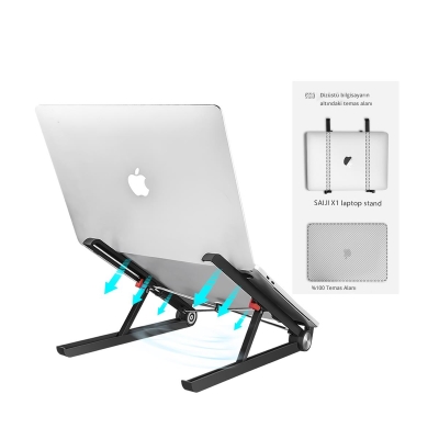 Bix Saiji X1 Alüminyum Notebook Laptop Standı Siyah - 4