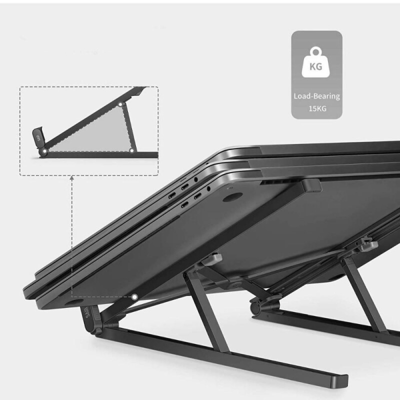 Bix Saiji X2 Taşıma Çantalı Alüminyum Notebook Laptop Standı Silver - 3