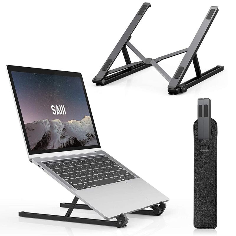 Bix Saiji X2 Taşıma Çantalı Alüminyum Notebook Laptop Standı Siyah - 2