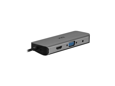 Bix Type-C to HDMI VGA Ethernet 3.5mm Jack USB 3.0 PD Kart Okuyucu Dönüştürücü Adaptör - 2