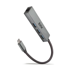 Bix Type-C USB 3.0 Gigabit Ethernet ve 3 Portlu USB Çoklayıcı Hub - 1