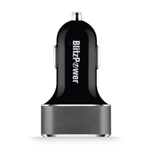 BlitzPower Çift USB Çıkışlı 2.4A Universal Hızlı Araç Şarj Cihazı Gümüş - 2