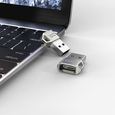 DM AD038 USB to Type-C Metal OTG Çevirici Dönüştürücü Adaptör - 2